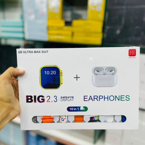 I20 Ultra Max Suit Smart Watch with Earbuds